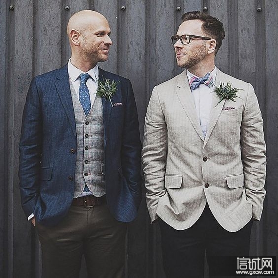 唯美男同性恋的婚礼照片特辑----看的心都融化了.