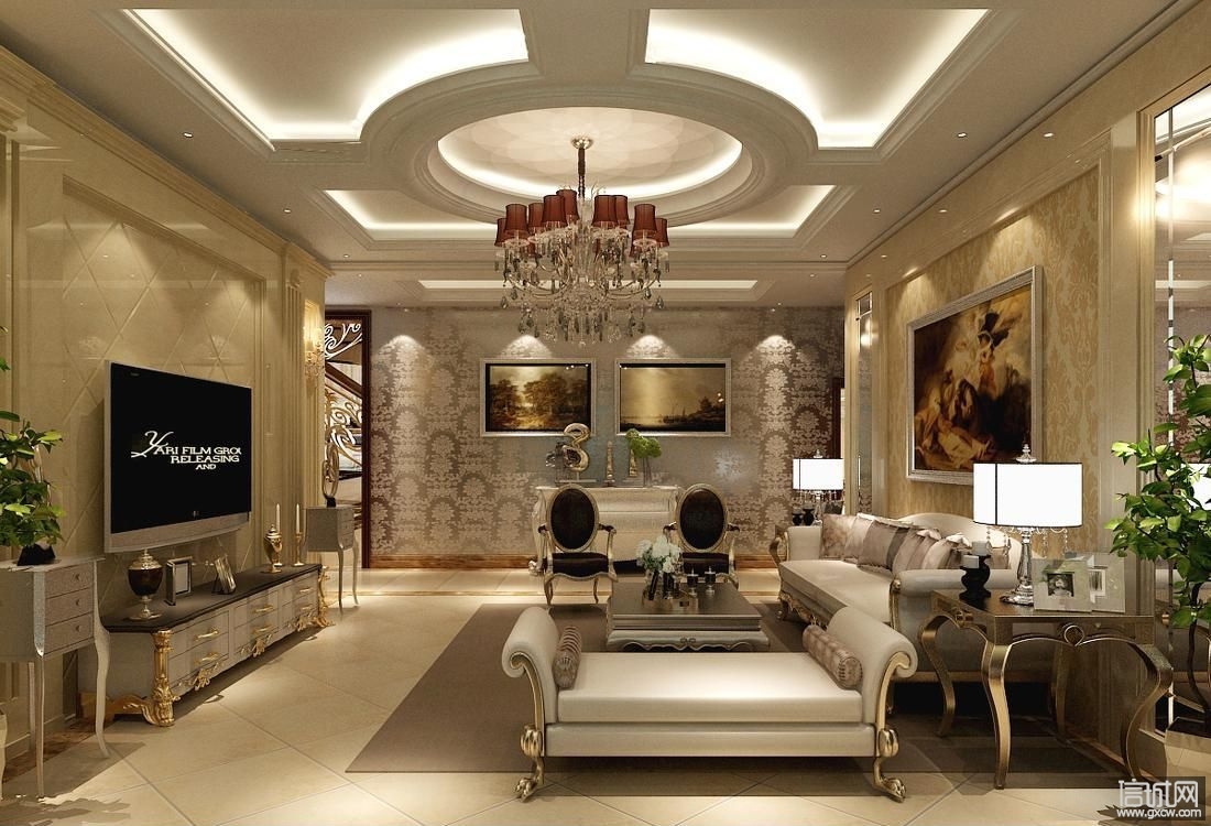 磐石智造|圆形吊顶装修效果图,圆形吊顶这样装